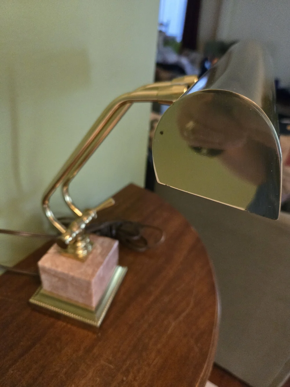Vintage House of Troy Brass Piano Desk Lamp Marble Base Adjustable Light P10-101